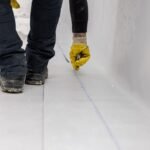 waterproofing membrane preventing water penetration.